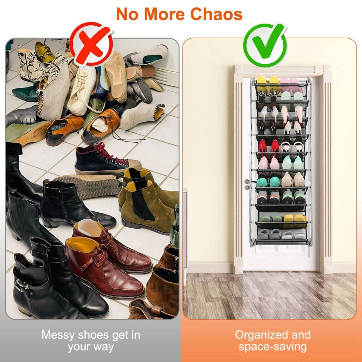 10-Tier Over the Door Shoe Rack Organizer Holder Hanging Storage Shelf Storage & Organization - Tophatter Daily Deals