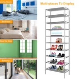 10-Tier Shoe Rack Shelves 27 Pairs Shoes Organizer Storage & Organization - Tophatter Daily Deals