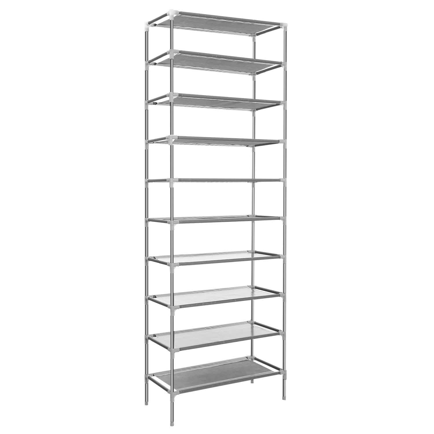 10-Tier Shoe Rack Shelves 27 Pairs Shoes Organizer Storage & Organization - Tophatter Daily Deals
