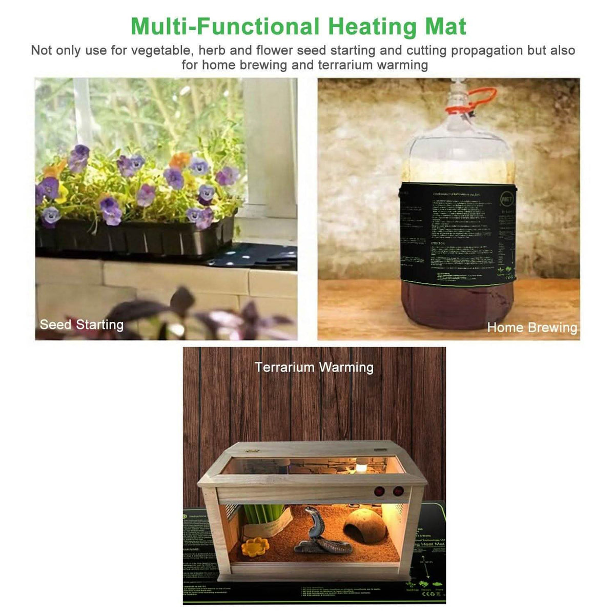 10" x 20" Seedling Heat Mat for Seed Germination Garden & Patio - Tophatter Daily Deals