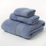 100% Cotton Premium Ring Spun Towel Set Blue Bath - Tophatter Daily Deals