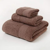 100% Cotton Premium Ring Spun Towel Set Coffee Bath - Tophatter Daily Deals