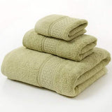 100% Cotton Premium Ring Spun Towel Set Olive Green Bath - Tophatter Daily Deals