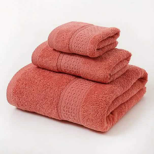 100% Cotton Premium Ring Spun Towel Set Orange Bath - Tophatter Daily Deals