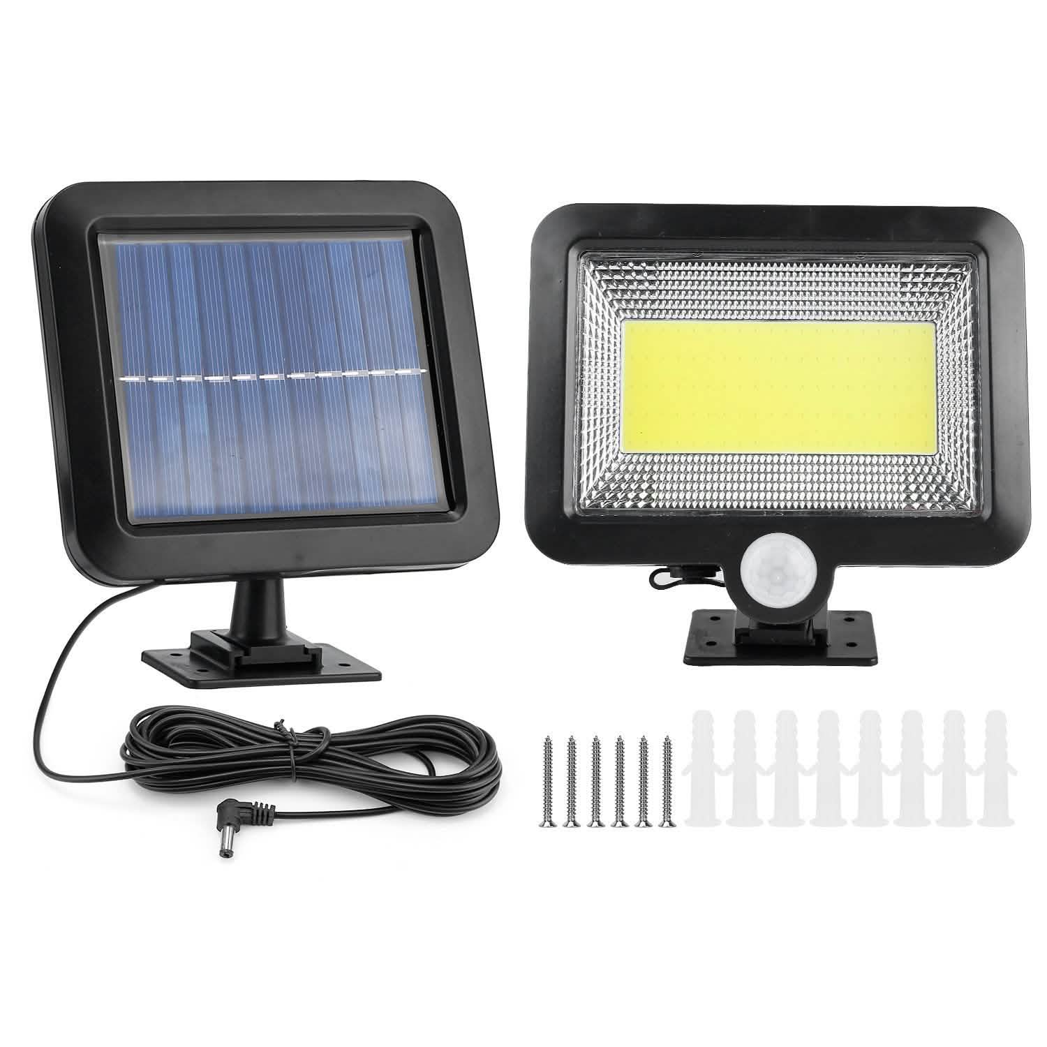 100 LED Solar Powered Wall Lights Outdoor Outdoor Lighting - Tophatter Daily Deals