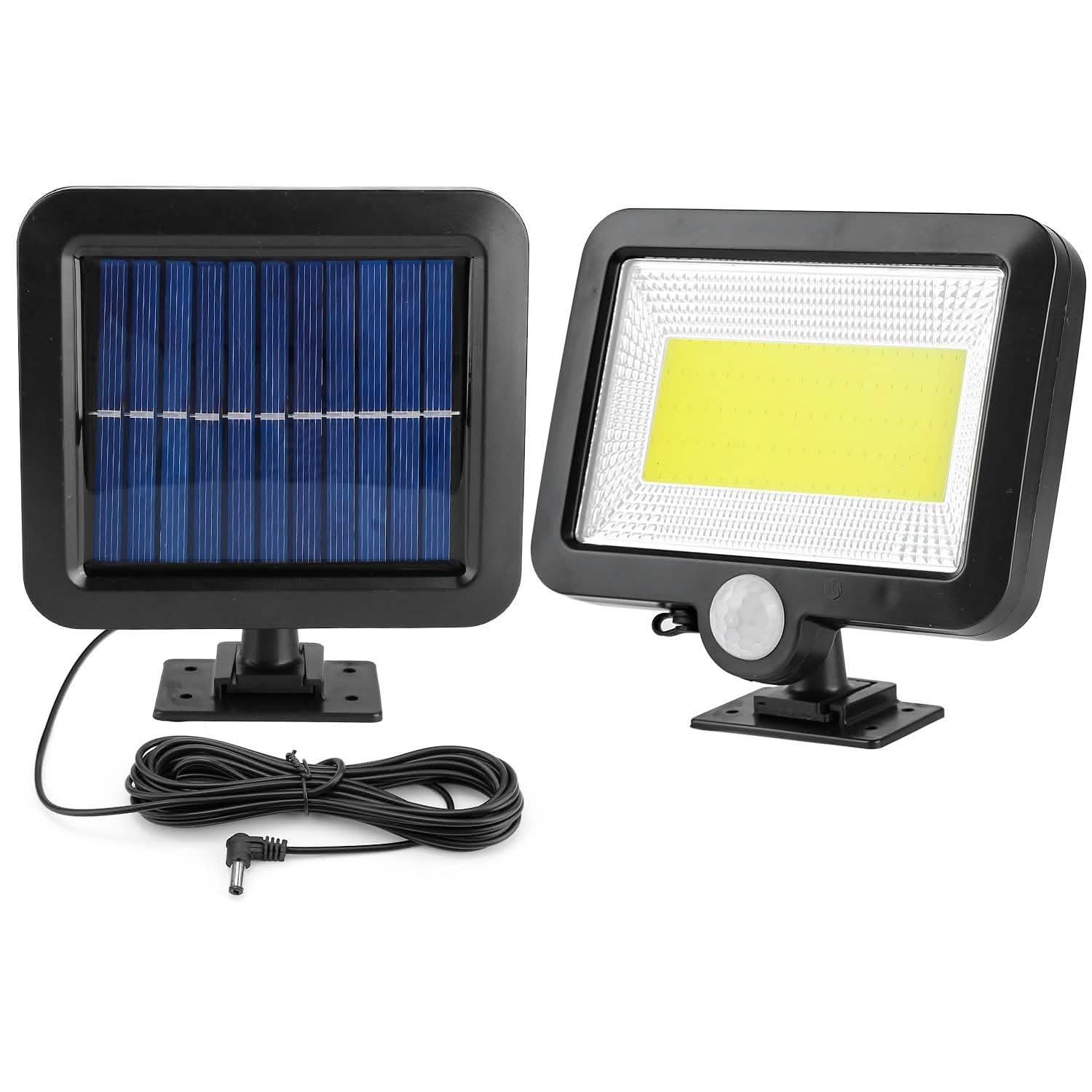 100 LED Solar Powered Wall Lights Outdoor Outdoor Lighting - Tophatter Daily Deals