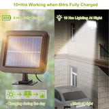 100 LED Solar Powered Wall Lights Outdoor Solar Outdoor Lights - Tophatter Daily Deals