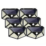 100-LED Solar Rechargeable Outdoor Light 6-Piece Solar Outdoor Lights - Tophatter Daily Deals