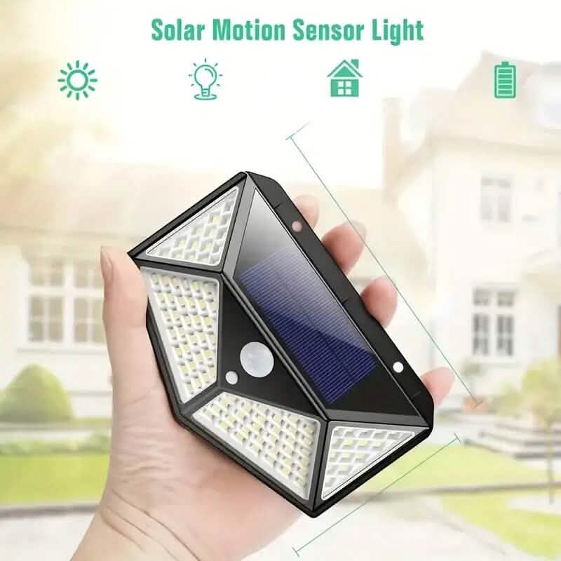 100-LED Solar Rechargeable Outdoor Light Solar Outdoor Lights - Tophatter Daily Deals
