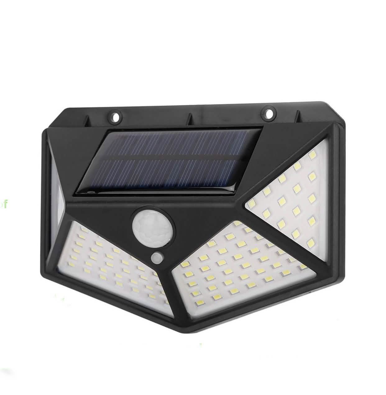 100 LED Solar Wall Light Outdoor Outdoor Lighting - Tophatter Daily Deals