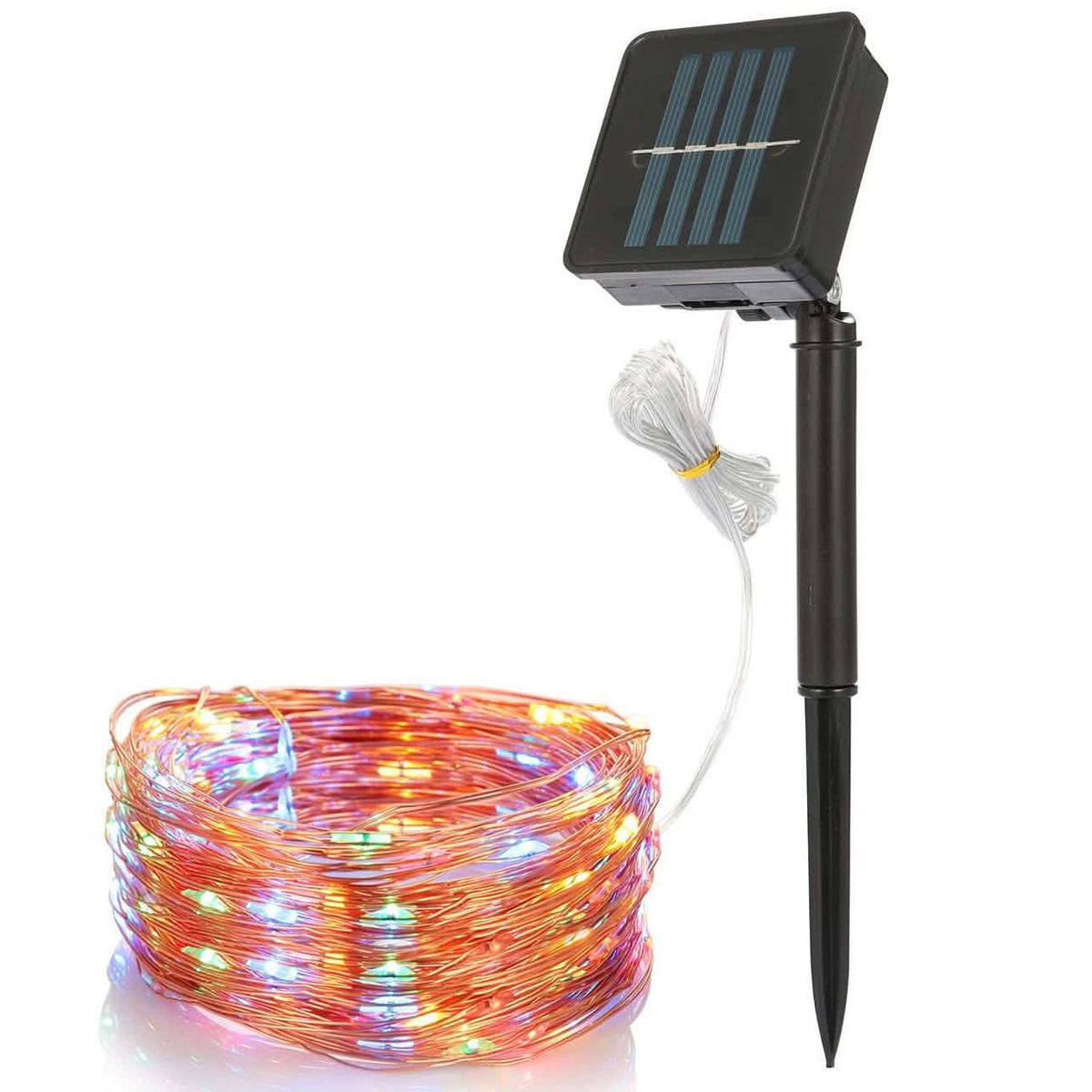 100 LEDs Solar String Lights Colorful String & Fairy Lights - Tophatter Daily Deals