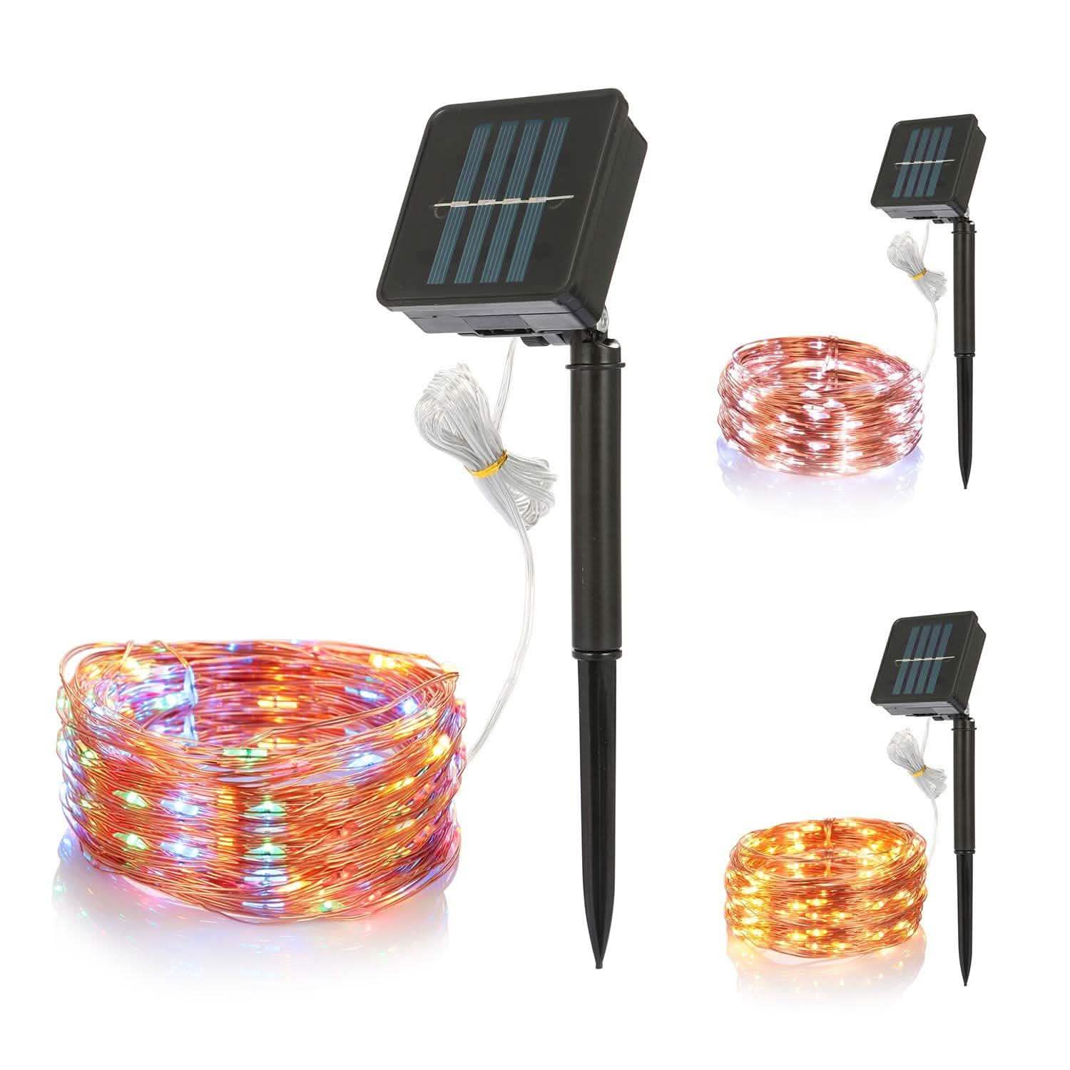 100 LEDs Solar String Lights String & Fairy Lights - Tophatter Daily Deals