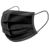 100-Pack: 3 Layer Disposable Protective Face Masks Black Face Masks & PPE - Tophatter Daily Deals