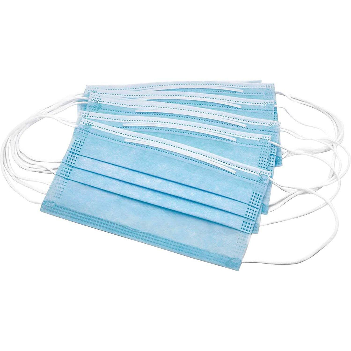 100-Pack: 3 Layer Disposable Protective Face Masks Face Masks & PPE - Tophatter Daily Deals