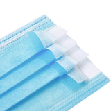 100-Pack: 3 Layer Disposable Protective Face Masks Face Masks & PPE - Tophatter Daily Deals