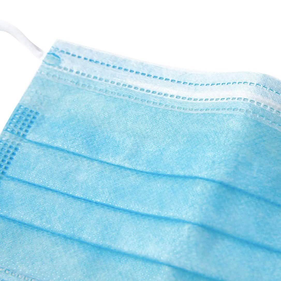 100-Pack: 3 Layer Disposable Protective Face Masks Face Masks & PPE - Tophatter Daily Deals
