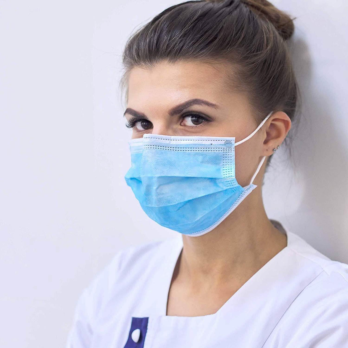 100-Pack: 3 Layer Disposable Protective Face Masks Face Masks & PPE - Tophatter Daily Deals