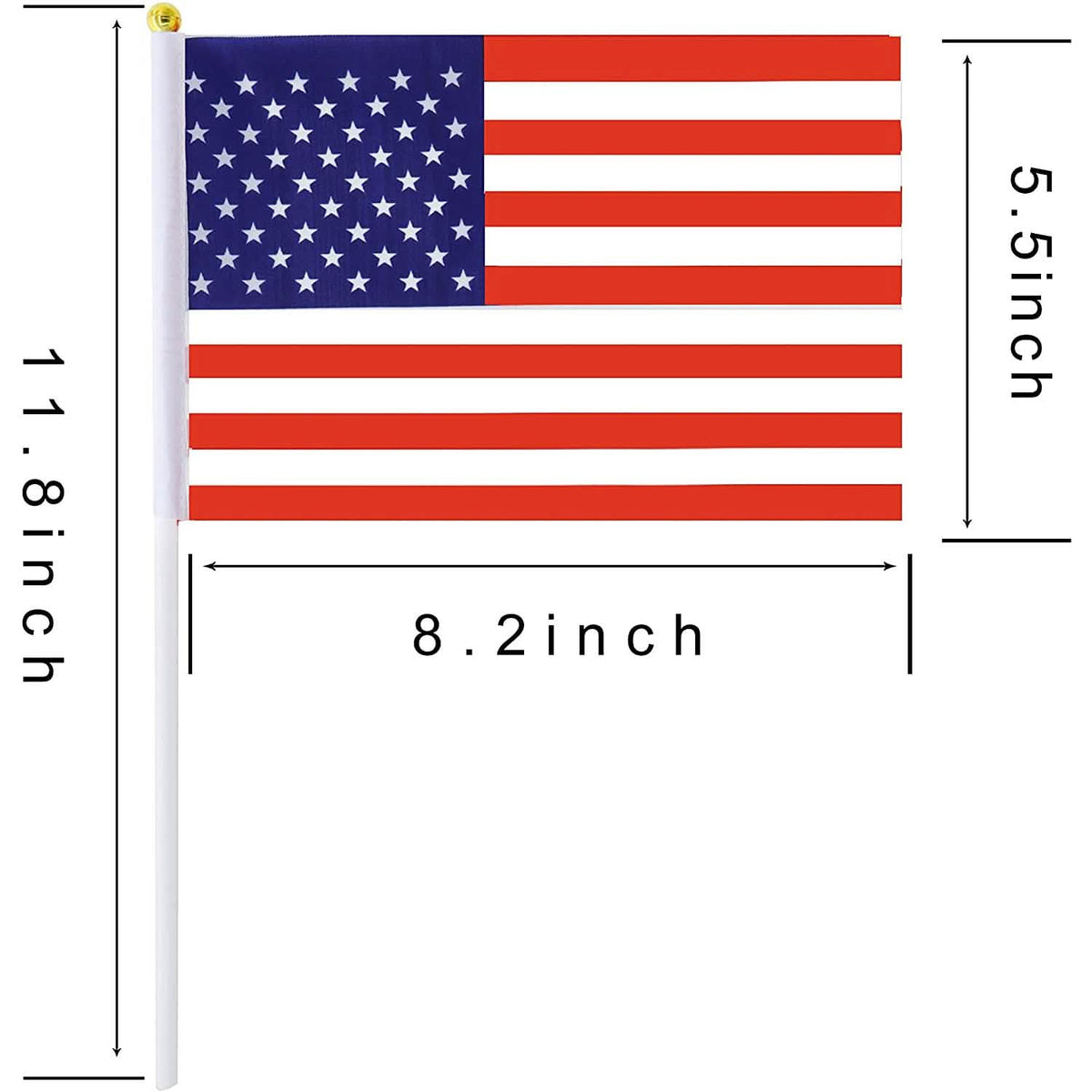 100-Pack: Handheld Small Miniature American Flag Seasonal Decor - Tophatter Daily Deals