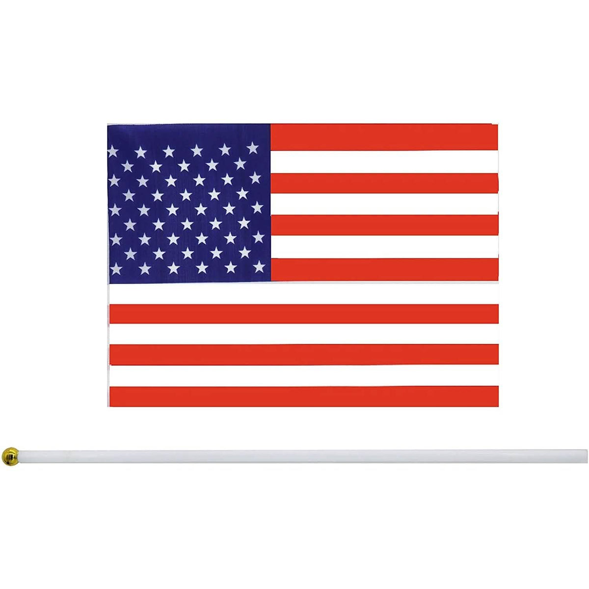 100-Pack: Handheld Small Miniature American Flag Seasonal Decor - Tophatter Daily Deals