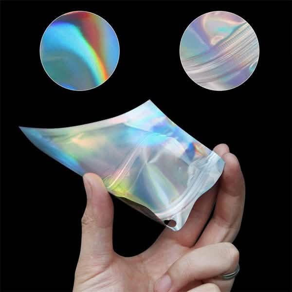 100-Pack: Resealable Holographic Foil Bags Kitchen Storage - Tophatter Daily Deals