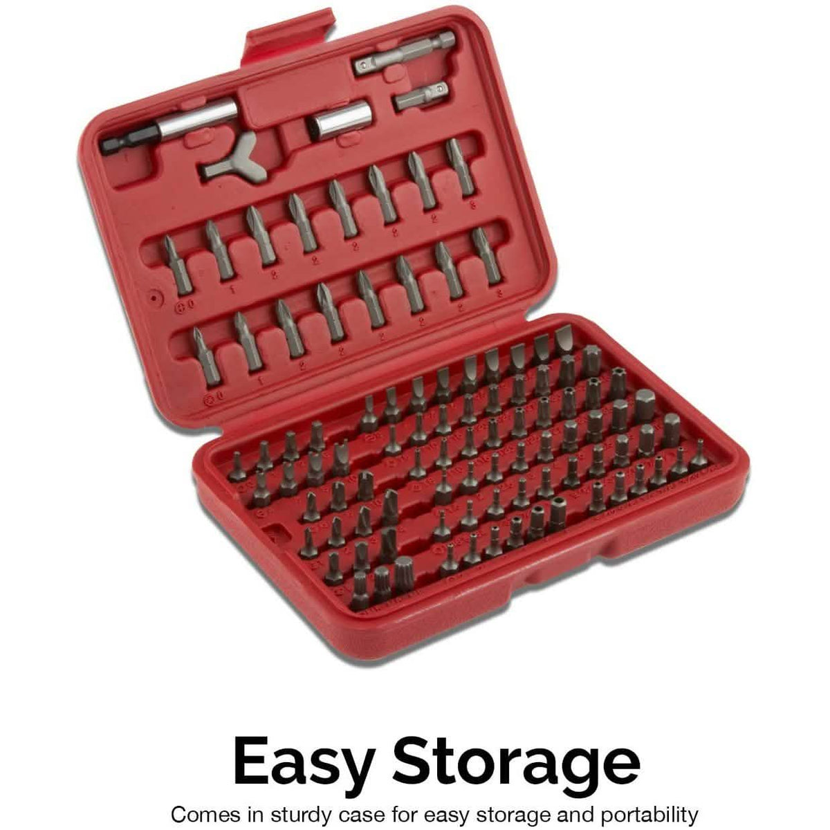 100-Piece: Neiko 10048A Premium Security Bit Set Home Improvement - Tophatter Daily Deals