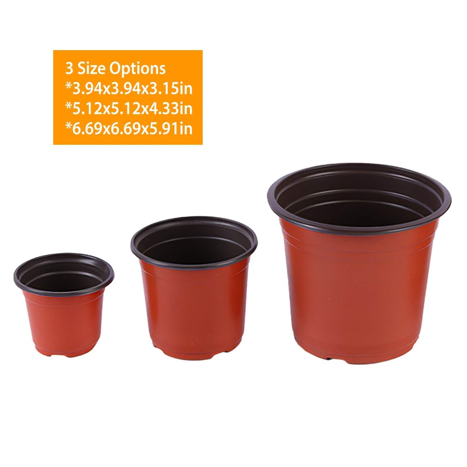 100-Piece: Plastic Plant Nursery Pots Garden & Patio - Tophatter Daily Deals