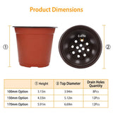 100-Piece: Plastic Plant Nursery Pots Garden & Patio - Tophatter Daily Deals