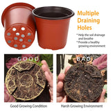 100-Piece: Plastic Plant Nursery Pots Garden & Patio - Tophatter Daily Deals