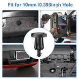 100-Pieces: 10mm Bumper Clip Fastener Rivets Automotive - Tophatter Daily Deals