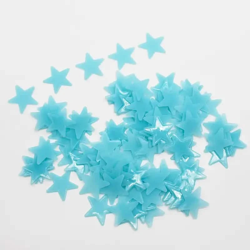 100-Pieces: Luminous Glow in the Dark Star Wall Stickers Blue Furniture & Decor - Tophatter Daily Deals