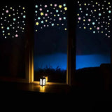 100-Pieces: Luminous Glow in the Dark Star Wall Stickers Furniture & Decor - Tophatter Daily Deals
