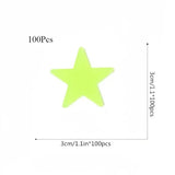 100-Pieces: Luminous Glow in the Dark Star Wall Stickers Furniture & Decor - Tophatter Daily Deals
