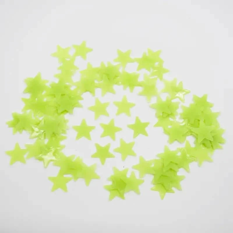 100-Pieces: Luminous Glow in the Dark Star Wall Stickers Green Furniture & Decor - Tophatter Daily Deals