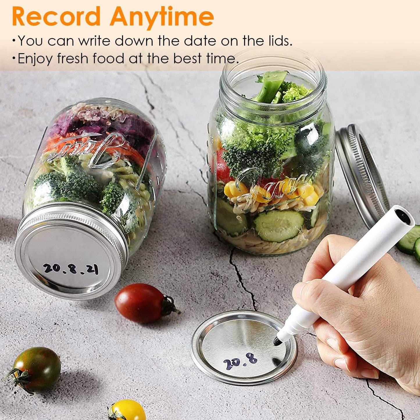 100-Pieces: Regular Mouth Canning Lids Kitchen Storage - Tophatter Daily Deals