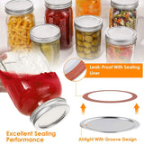 100-Pieces: Regular Mouth Canning Lids Kitchen Storage - Tophatter Daily Deals