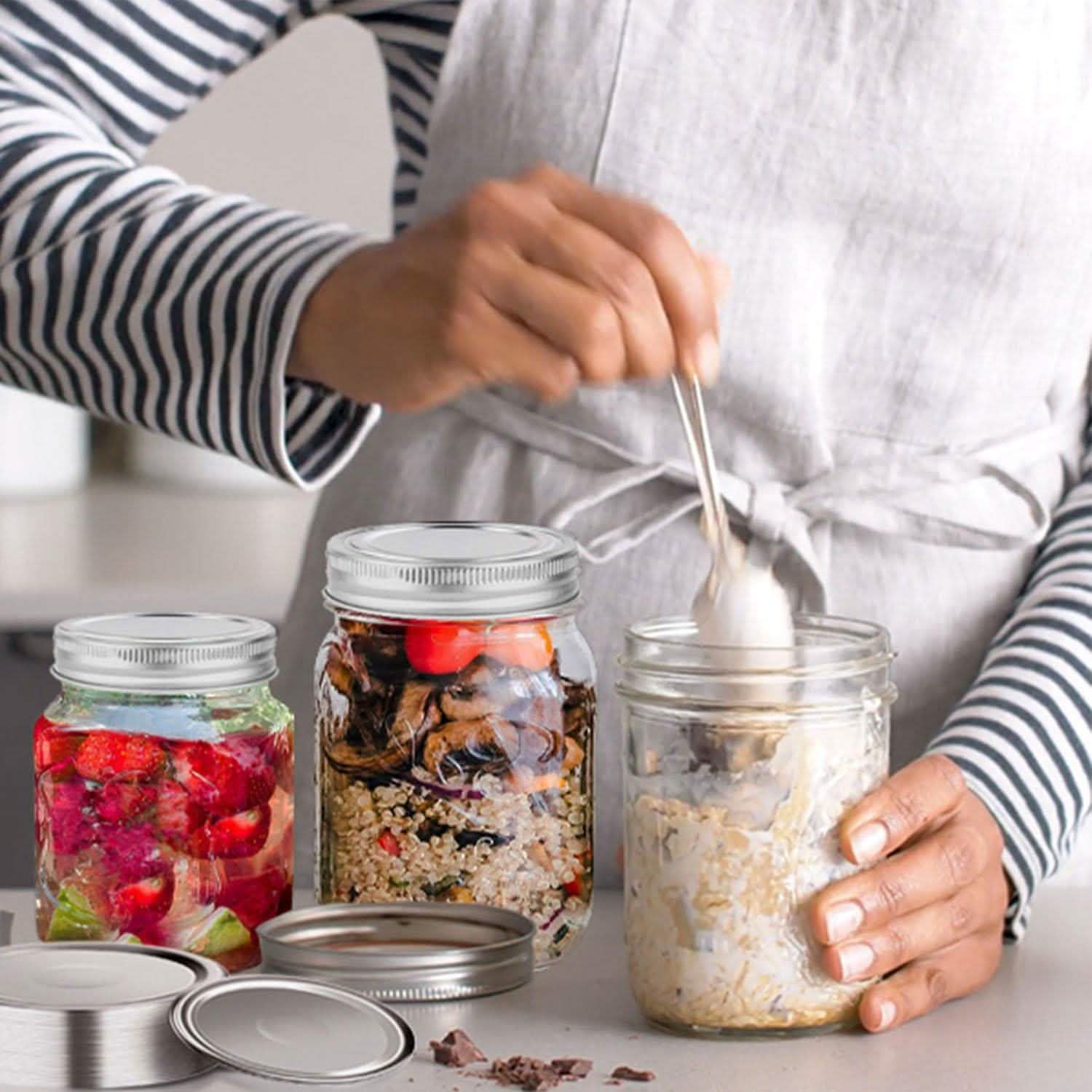 100-Pieces: Regular Mouth Canning Lids Kitchen Storage - Tophatter Daily Deals