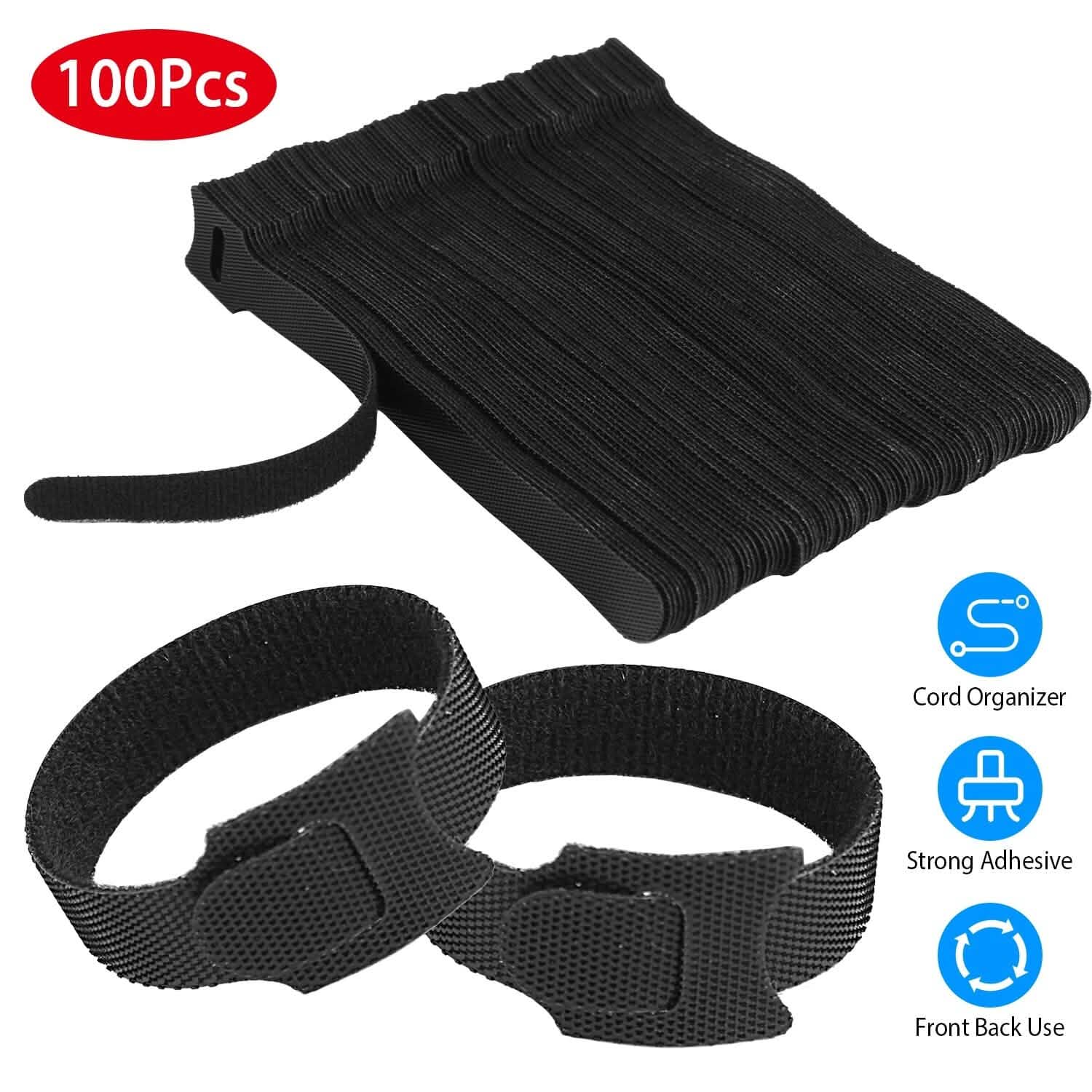 100-Pieces: Reusable Cable Ties 6" Wire Management Holder Everything Else - Tophatter Daily Deals