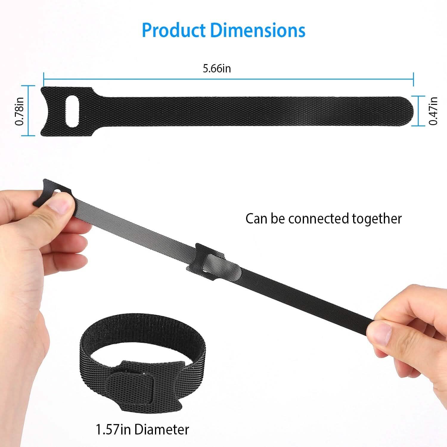 100-Pieces: Reusable Cable Ties 6