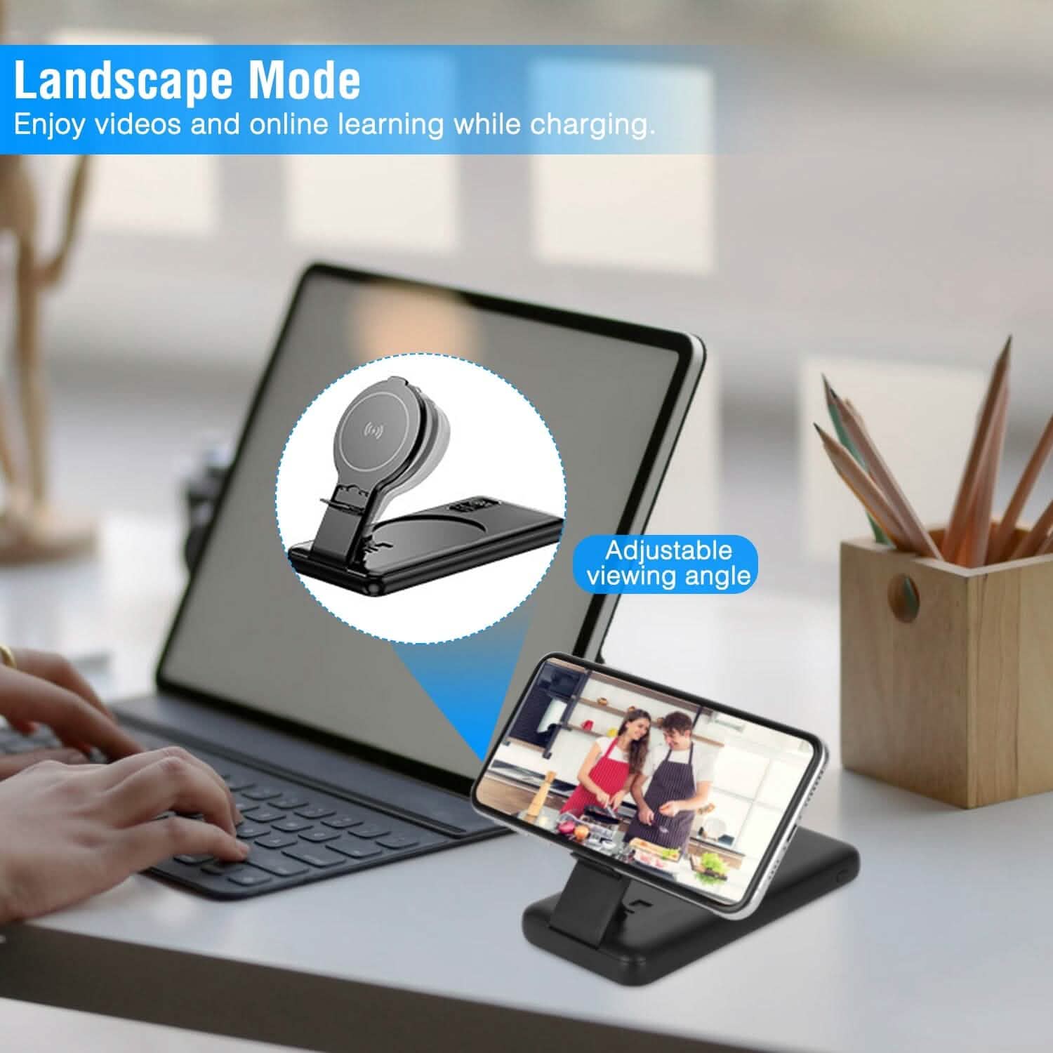 1000 mAh Wireless Foldable Power Bank Mobile Accessories - Tophatter Daily Deals