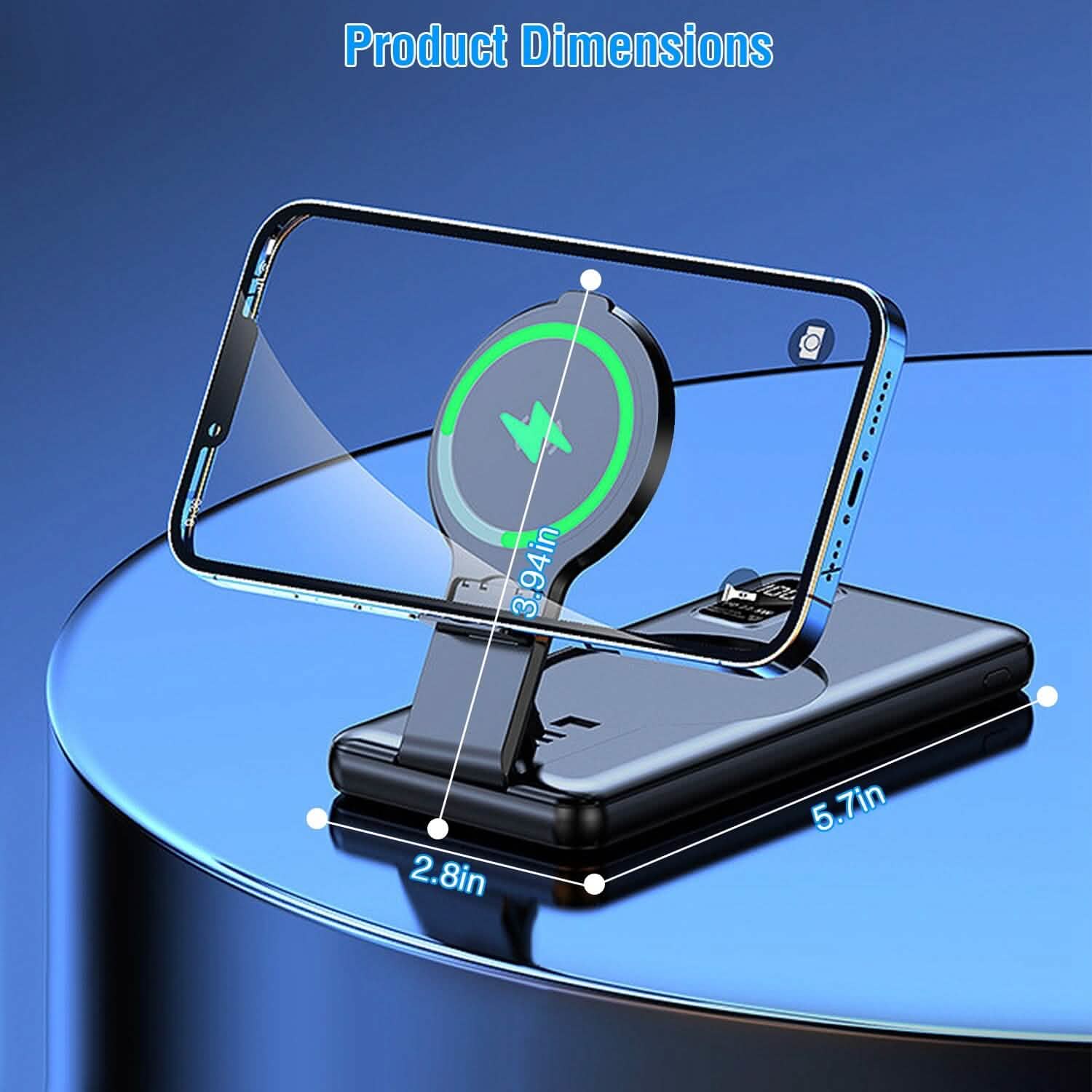 1000 mAh Wireless Foldable Power Bank Mobile Accessories - Tophatter Daily Deals