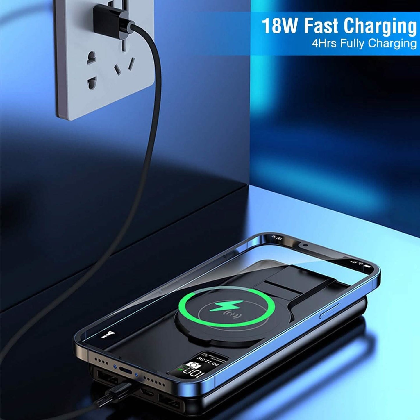 1000 mAh Wireless Foldable Power Bank Mobile Accessories - Tophatter Daily Deals