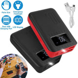 10000 mAh Portable Powerbank Dual USB Charger Port with LCD Display Mobile Accessories - Tophatter Daily Deals