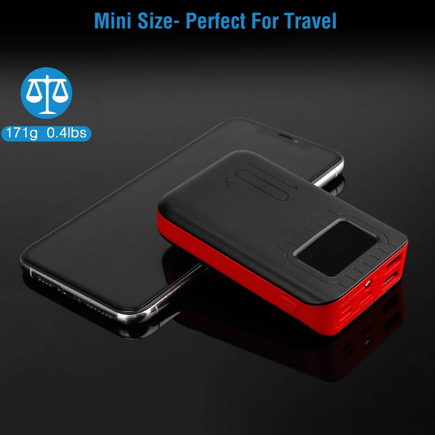 10000 mAh Portable Powerbank Dual USB Charger Port with LCD Display Mobile Accessories - Tophatter Daily Deals