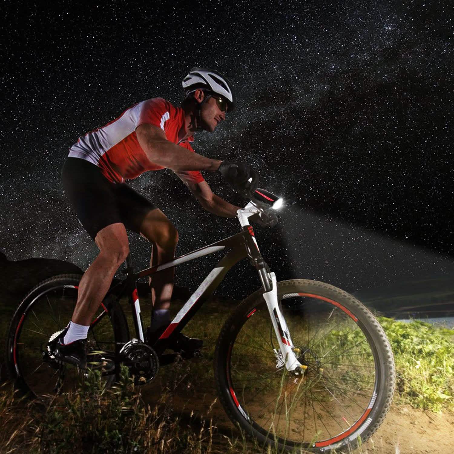 10000LM Bike Headlight USB Rechargeable Outdoor Recreation - Tophatter Daily Deals