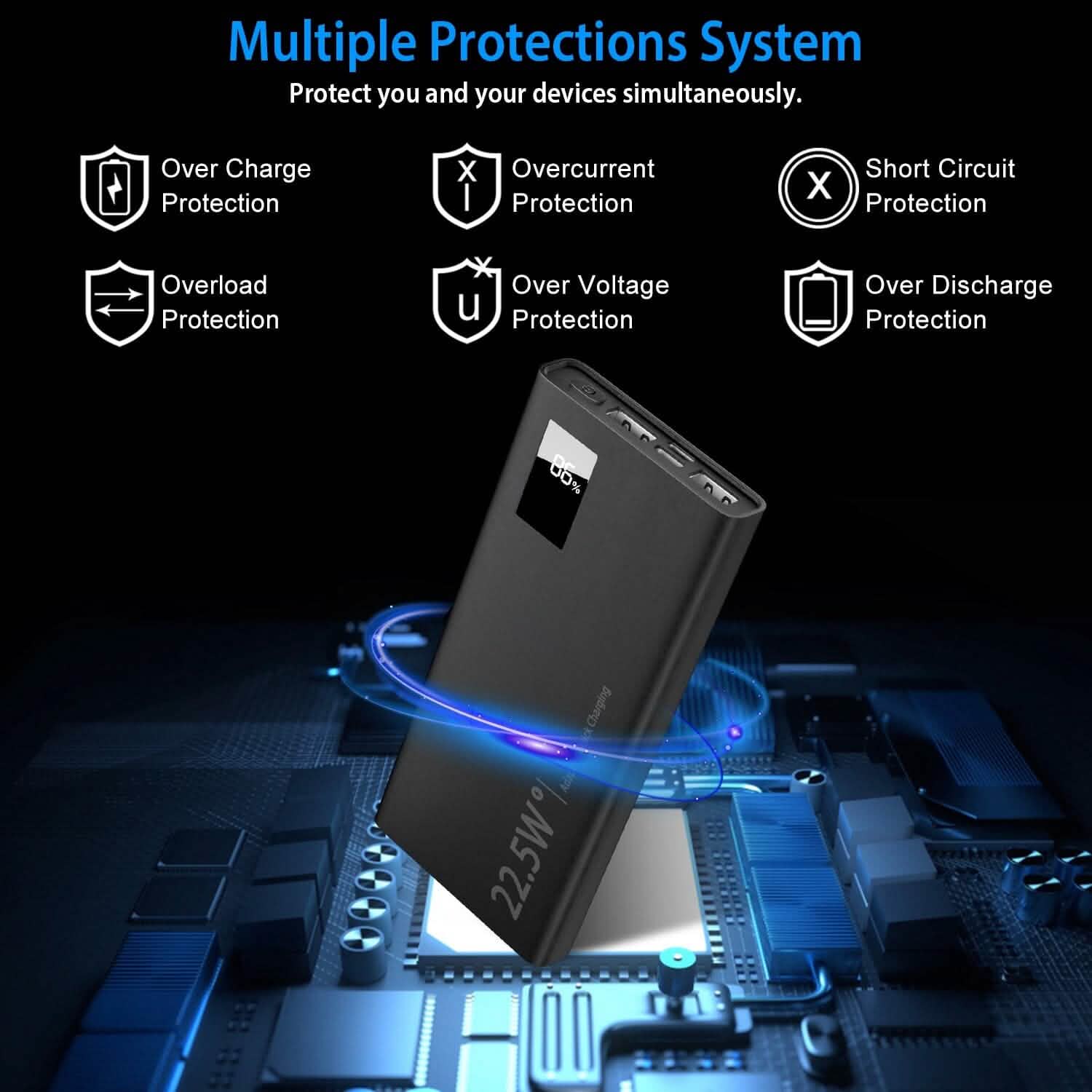 10000mAh Power Bank Portable Charger External Battery Pack Mobile Accessories - Tophatter Daily Deals