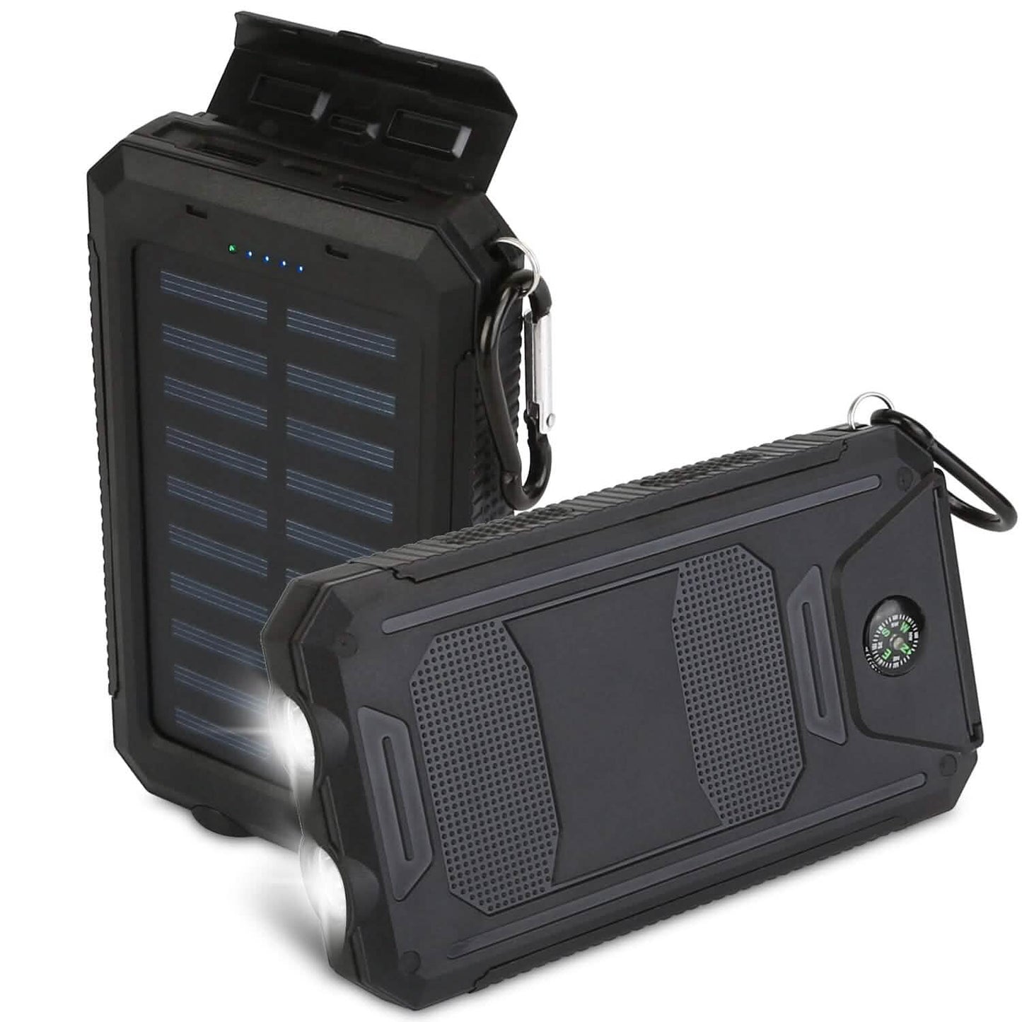 10000mAh Solar Power Bank External Battery Pack Mobile Accessories - Tophatter Daily Deals