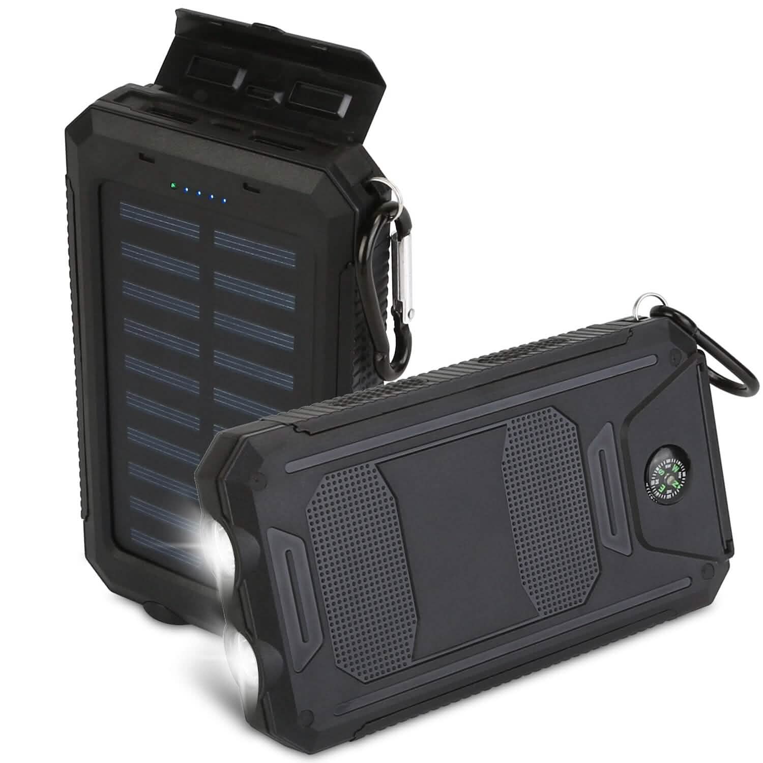 10000mAh Solar Power Bank External Battery Pack Mobile Accessories - Tophatter Daily Deals