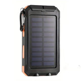 10000mAh Solar Power Bank with Flashlight Orange Power Bank - Tophatter Daily Deals