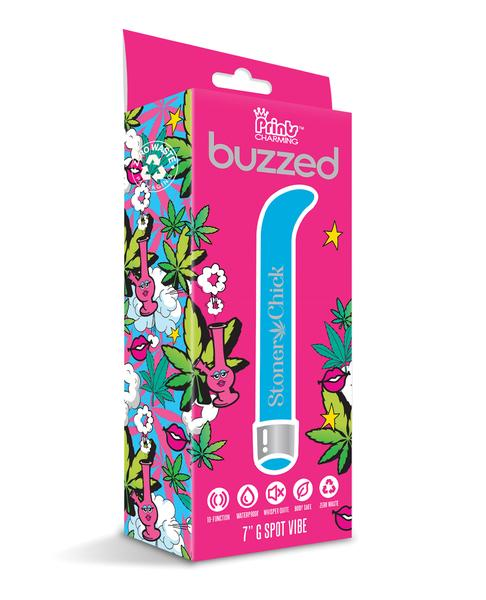 Prints Charming Buzzed 7 Inch G Spot Vibe Stoner Chick Blue Slim Waterproof Vibrator > Sex Toys For Ladies > G-Spot Vibrators - Tophatter Daily Deals