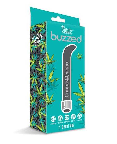 Prints Charming Buzzed 7 Inch G Spot Vibe Canna Queen with Cannabis Theme and Curved Tip > Sex Toys For Ladies > G-Spot Vibrators - Tophatter Daily Deals